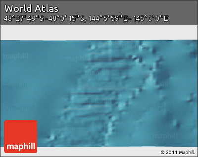 Satellite 3D Map of the Area around 48° 14' 2" S, 144° 34' 29" E