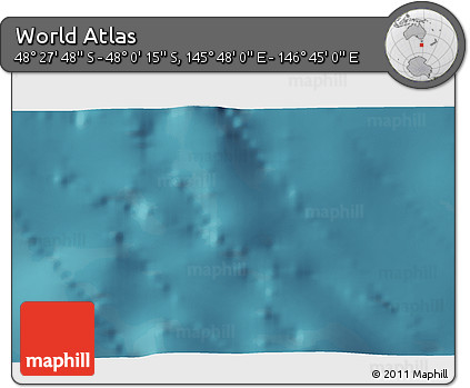 Satellite 3D Map of the Area around 48° 14' 2" S, 146° 16' 30" E