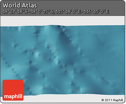 Satellite 3D Map of the Area around 48° 14' 2" S, 146° 16' 30" E