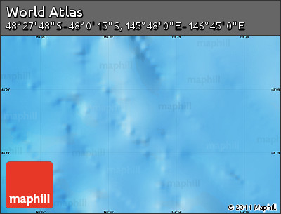 Physical Map of the Area around 48° 14' 2" S, 146° 16' 30" E