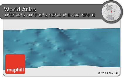 Satellite Panoramic Map of the Area around 48° 14' 2" S, 146° 16' 30" E