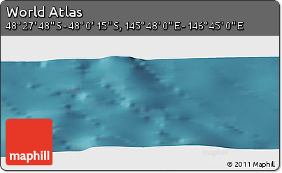 Satellite Panoramic Map of the Area around 48° 14' 2" S, 146° 16' 30" E