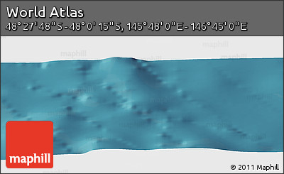 Satellite Panoramic Map of the Area around 48° 14' 2" S, 146° 16' 30" E