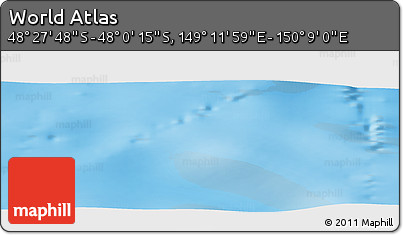 Physical Panoramic Map of the Area around 48° 14' 2" S, 149° 40' 30" E