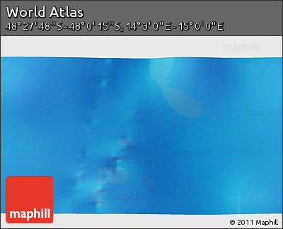 Physical 3D Map of the Area around 48° 14' 2" S, 14° 31' 30" E