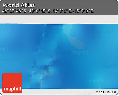 Physical 3D Map of the Area around 48° 14' 2" S, 14° 31' 30" E