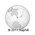 Outline Map of the Area around 48° 14' 2" S, 150° 31' 30" E, rectangular outline