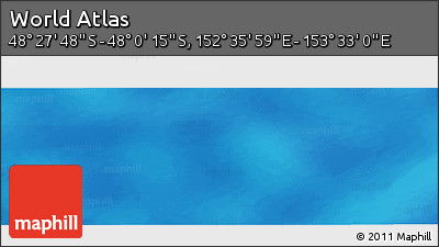 Physical Panoramic Map of the Area around 48° 14' 2" S, 153° 4' 29" E