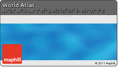 Physical Panoramic Map of the Area around 48° 14' 2" S, 153° 4' 29" E