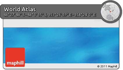 Physical Panoramic Map of the Area around 48° 14' 2" S, 153° 55' 30" E
