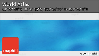 Physical Panoramic Map of the Area around 48° 14' 2" S, 153° 55' 30" E