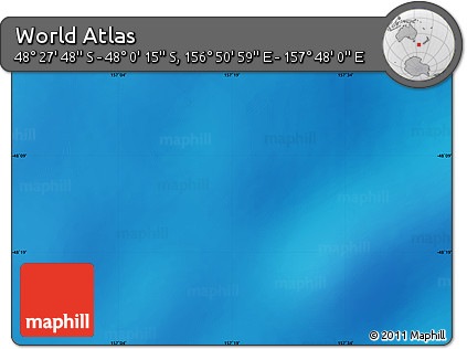Physical Map of the Area around 48° 14' 2" S, 157° 19' 29" E