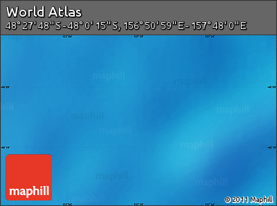 Physical Map of the Area around 48° 14' 2" S, 157° 19' 29" E