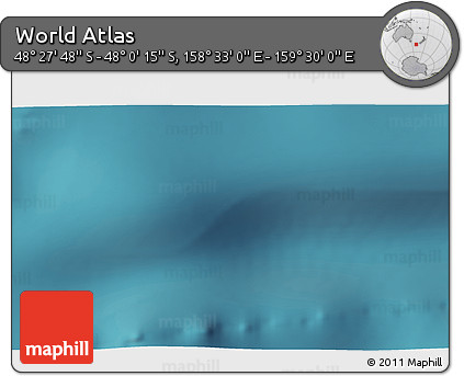 Satellite 3D Map of the Area around 48° 14' 2" S, 159° 1' 30" E