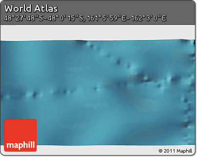Satellite 3D Map of the Area around 48° 14' 2" S, 161° 34' 29" E