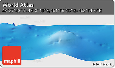 Physical Panoramic Map of the Area around 48° 14' 2" S, 162° 25' 30" E