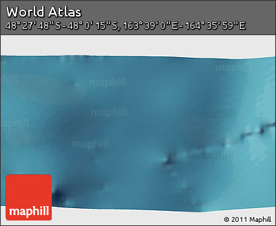 Satellite 3D Map of the Area around 48° 14' 2" S, 164° 7' 30" E