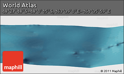 Satellite Panoramic Map of the Area around 48° 14' 2" S, 164° 7' 30" E
