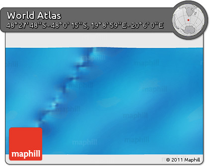 Physical 3D Map of the Area around 48° 14' 2" S, 19° 37' 30" E