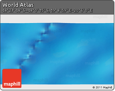 Physical 3D Map of the Area around 48° 14' 2" S, 19° 37' 30" E