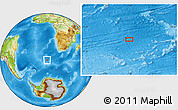 Physical Location Map of the area around 48° 14' 2" S, 1° 46' 29" E