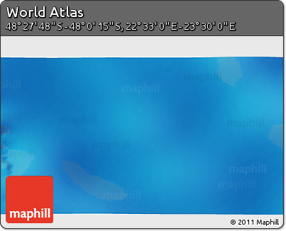 Physical 3D Map of the Area around 48° 14' 2" S, 23° 1' 29" E