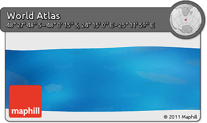 Physical Panoramic Map of the Area around 48° 14' 2" S, 24° 43' 30" E