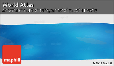Physical Panoramic Map of the Area around 48° 14' 2" S, 24° 43' 30" E