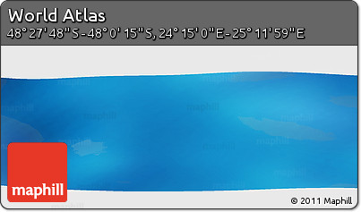 Physical Panoramic Map of the Area around 48° 14' 2" S, 24° 43' 30" E