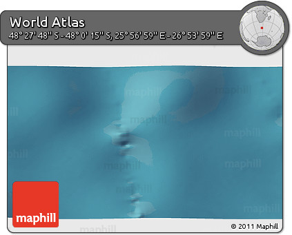 Satellite 3D Map of the Area around 48° 14' 2" S, 26° 25' 29" E