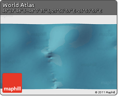 Satellite 3D Map of the Area around 48° 14' 2" S, 26° 25' 29" E