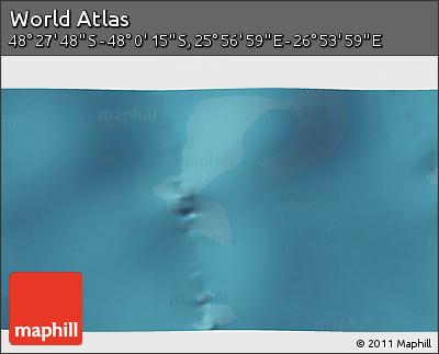 Satellite 3D Map of the Area around 48° 14' 2" S, 26° 25' 29" E