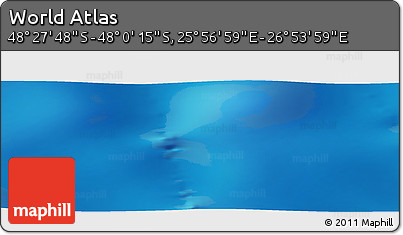 Physical Panoramic Map of the Area around 48° 14' 2" S, 26° 25' 29" E