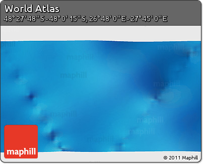 Physical 3D Map of the Area around 48° 14' 2" S, 27° 16' 29" E