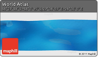 Physical Panoramic Map of the Area around 48° 14' 2" S, 28° 7' 30" E
