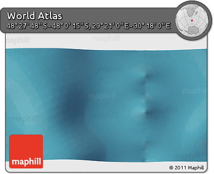 Satellite 3D Map of the Area around 48° 14' 2" S, 29° 49' 30" E