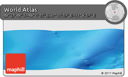 Physical Panoramic Map of the Area around 48° 14' 2" S, 30° 40' 29" E