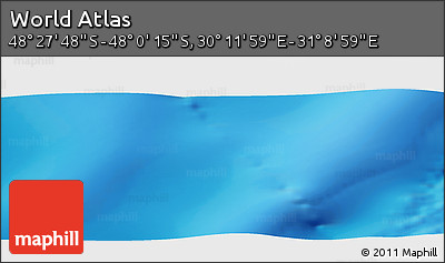 Physical Panoramic Map of the Area around 48° 14' 2" S, 30° 40' 29" E