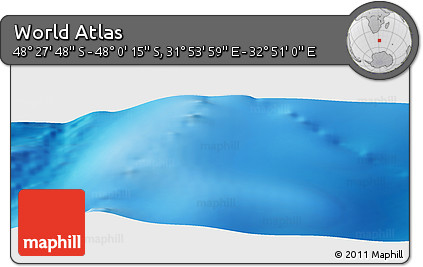 Physical Panoramic Map of the Area around 48° 14' 2" S, 32° 22' 30" E