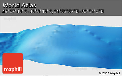 Physical Panoramic Map of the Area around 48° 14' 2" S, 32° 22' 30" E