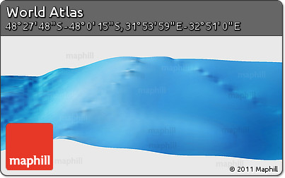 Physical Panoramic Map of the Area around 48° 14' 2" S, 32° 22' 30" E