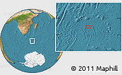 Satellite Location Map of the area around 48° 14' 2" S, 40° 1' 29" E
