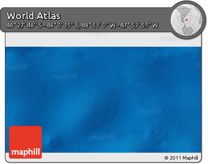 Physical 3D Map of the Area around 48° 14' 2" S, 48° 22' 30" W