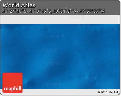 Physical 3D Map of the Area around 48° 14' 2" S, 48° 22' 30" W