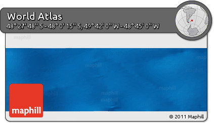 Physical Panoramic Map of the Area around 48° 14' 2" S, 49° 13' 30" W