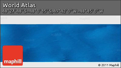 Physical Panoramic Map of the Area around 48° 14' 2" S, 49° 13' 30" W