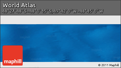 Shaded Relief Panoramic Map of the Area around 48° 14' 2" S, 49° 13' 30" W