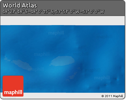 Physical 3D Map of the Area around 48° 14' 2" S, 53° 28' 30" W