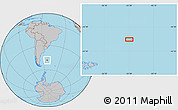 Gray Location Map of the area around 48° 14' 2" S, 53° 28' 30" W