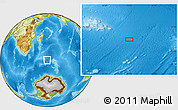 Physical Location Map of the area around 48° 14' 2" S, 55° 19' 30" E